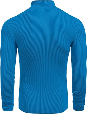 Erkek Slim Fit Boğazlı Triko Kazak – Esnek Dokulu