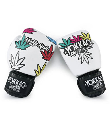 Yokkao Khalifa Kush White Boks, Kick Boks, Muay Thai Eldiveni