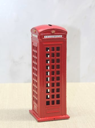 Özel Seri Dekoratif Metal Telefon Kulübesi Kumbara Salon Detayı Hatıra Eşyası Hediyelik Eşya