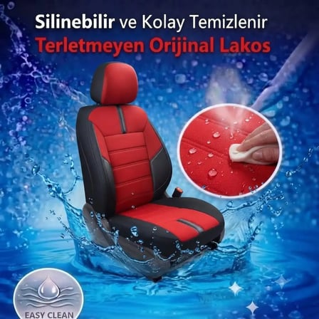 Yıldız Kırmızı Serisi Tofaş Dogan İle Uyumlu Tam Set Oto Koltuk Kılıfı