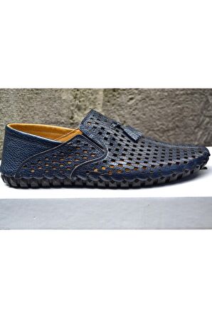  Hakiki Deri Erkek Yazlik Ayakkabi Lacivert Yazlik Ayakkabi Yazlik Deri Ayakkabi