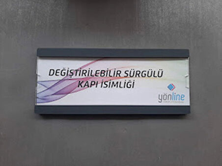 Değiştirilebilir Kendinden Yapışkanlı Sürgülü Kapı Isimliği