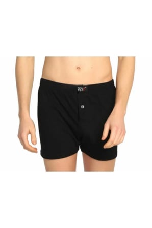 Erkek Havlu Bel Düz Pamuklu Boxer 3'lü Paket