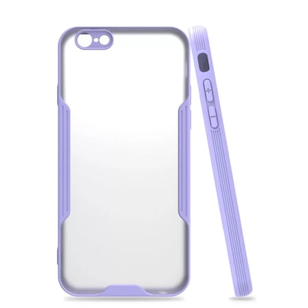 Newface Apple iPhone 6 Kılıf Platin Silikon - Lila