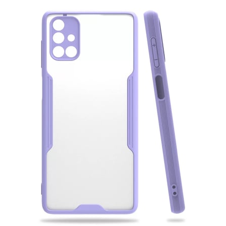 Newface Samsung Galaxy M51 Kılıf Platin Silikon - Lila