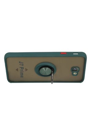 Newface Samsung Galaxy J7 Prime Kılıf Montreal Yüzüklü Silikon Kapak - Yeşil