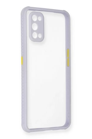 Newface Realme 7 Pro Kılıf Miami Şeffaf Silikon - Lila