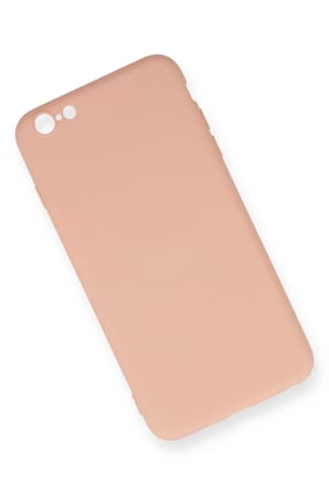 Newface Apple iPhone 6 Plus Kılıf Nano içi Kadife Silikon - Pudra