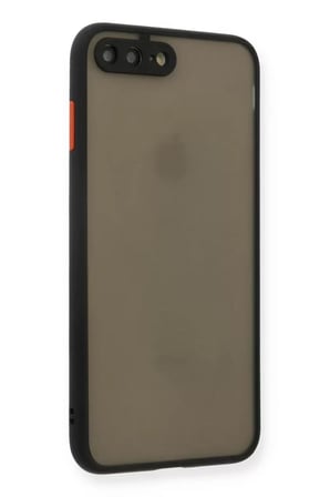 Newface Apple iPhone 7 Plus Kılıf Montreal Silikon Kapak - Siyah