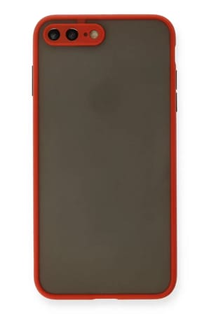 Newface Apple iPhone 7 Plus Kılıf Montreal Silikon Kapak - Kırmızı
