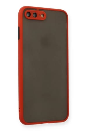 Newface Apple iPhone 7 Plus Kılıf Montreal Silikon Kapak - Kırmızı