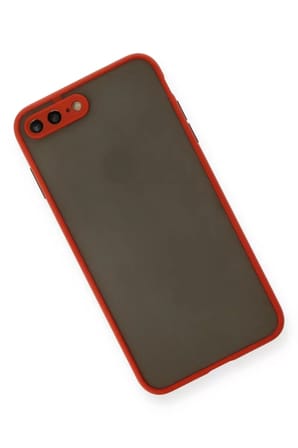 Newface Apple iPhone 7 Plus Kılıf Montreal Silikon Kapak - Kırmızı