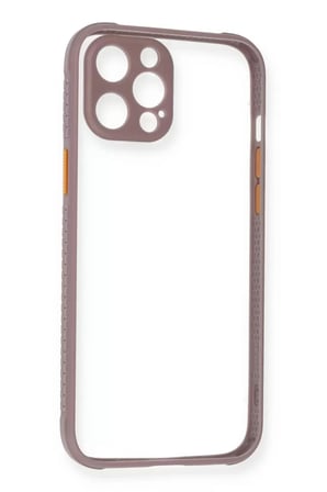 Newface Apple iPhone 12 Kılıf Miami Şeffaf Silikon - Açık Mor