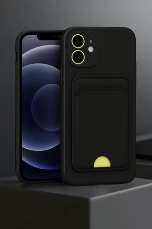 Newface Apple iPhone 11 Kılıf Kelvin Kartvizitli Silikon - Lila