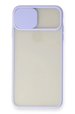 Newface Apple iPhone X Kılıf Palm Buzlu Kamera Sürgülü Silikon - Lila