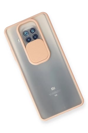 Newface Xiaomi Mi 10T Lite Kılıf Palm Buzlu Kamera Sürgülü Silikon - Pembe