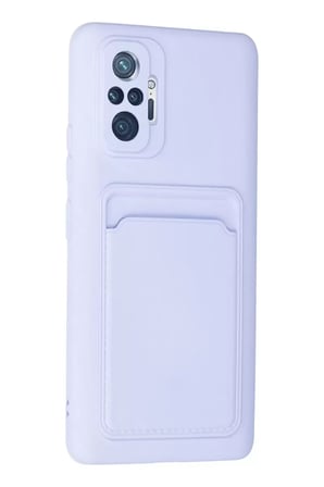 Newface Xiaomi Redmi Note 10 Pro Kılıf Kelvin Kartvizitli Silikon - Lila