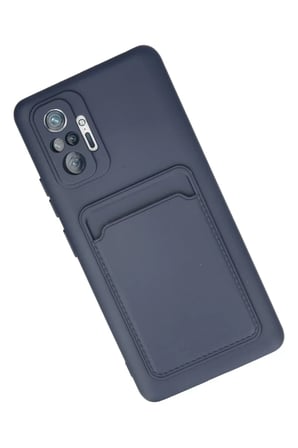 Newface Xiaomi Redmi Note 10 Pro Kılıf Kelvin Kartvizitli Silikon - Lacivert