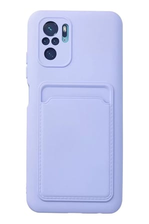 Newface Xiaomi Redmi Note 10S Kılıf Kelvin Kartvizitli Silikon - Lila