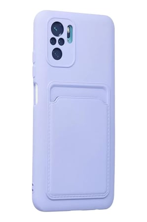 Newface Xiaomi Redmi Note 10S Kılıf Kelvin Kartvizitli Silikon - Lila