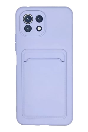 Newface Xiaomi Mi 11 Kılıf Kelvin Kartvizitli Silikon - Lila