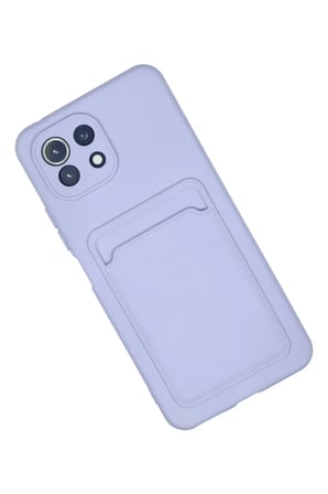 Newface Xiaomi Mi 11 Kılıf Kelvin Kartvizitli Silikon - Lila