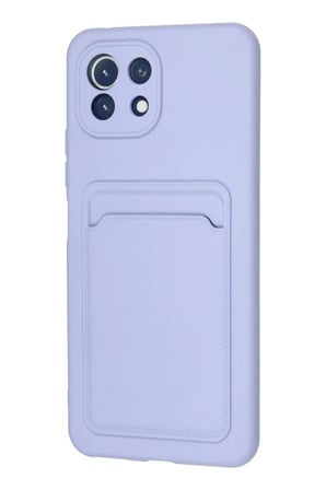 Newface Xiaomi Mi 11 Kılıf Kelvin Kartvizitli Silikon - Lila