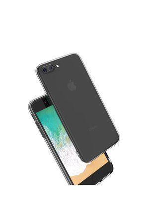 Newface Apple iPhone 8 Plus Kılıf Deluxe 2mm Şeffaf Silikon