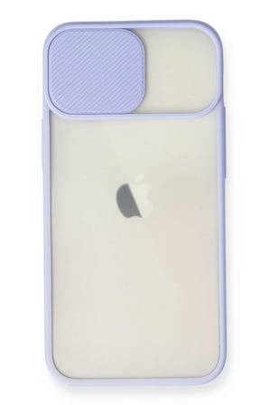 Newface Apple iPhone 11 Kılıf Palm Buzlu Kamera Sürgülü Silikon - Lila