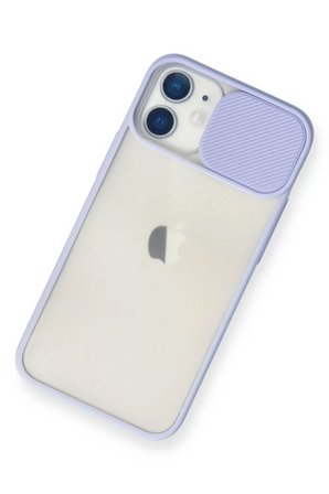 Newface Apple iPhone 11 Kılıf Palm Buzlu Kamera Sürgülü Silikon - Lila