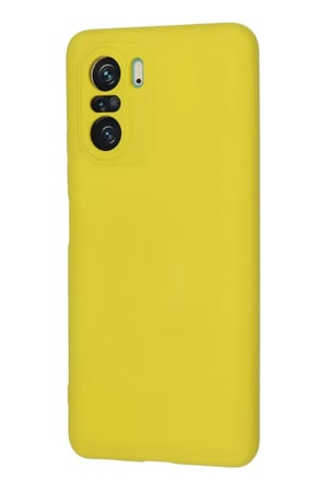 Newface Xiaomi Poco F3 Kılıf Nano içi Kadife Silikon - Sarı