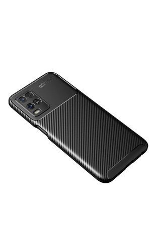 Newface Oppo A54 4G Kılıf Auto Focus Karbon Kapak - Siyah