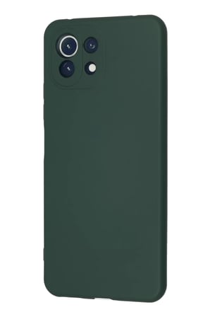 Newface Xiaomi Mİ 11 Lite Kılıf Nano içi Kadife Silikon - Koyu Yeşil