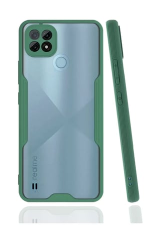 Newface Realme C21 Kılıf Platin Silikon - Yeşil