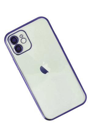Newface Apple iPhone 12 Kılıf Razer Lensli Silikon - Mor