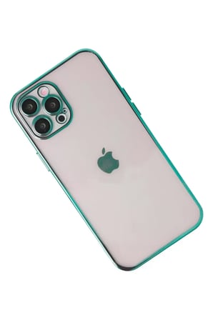 Newface Apple iPhone 12 Pro Kılıf Razer Lensli Silikon - Yeşil