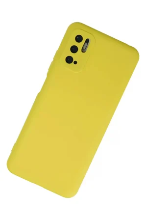 Newface Xiaomi Redmi Note 10 5G Kılıf Nano içi Kadife Silikon - Sarı