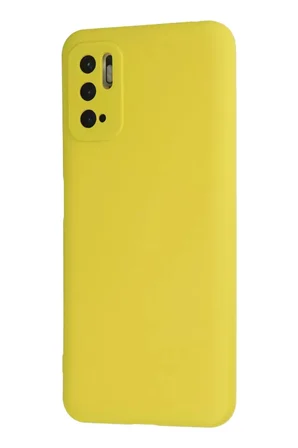 Newface Xiaomi Redmi Note 10 5G Kılıf Nano içi Kadife Silikon - Sarı