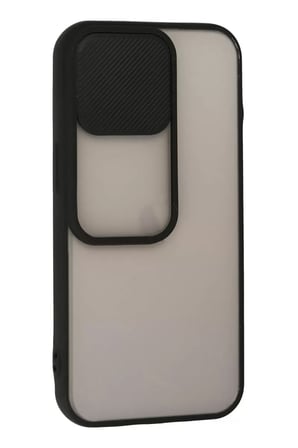 Newface Apple iPhone 13 Pro Kılıf Palm Buzlu Kamera Sürgülü Silikon - Siyah