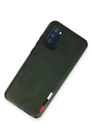 Newface Samsung Galaxy A03S Kılıf Loop Deri Silikon - Yeşil