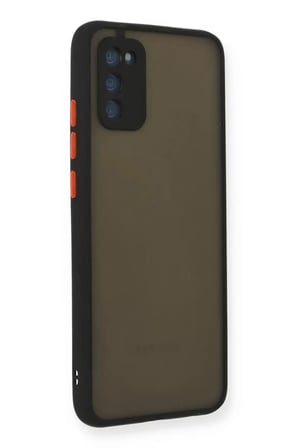 Newface Samsung Galaxy A03S Kılıf Montreal Silikon Kapak - Siyah