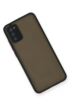 Newface Samsung Galaxy A03S Kılıf Montreal Silikon Kapak - Siyah