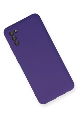 Newface Samsung Galaxy A03S Kılıf Nano içi Kadife Silikon - Mor