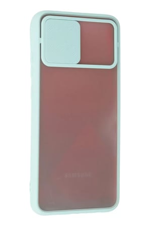 Newface Samsung Galaxy A03S Kılıf Palm Buzlu Kamera Sürgülü Silikon - Turkuaz