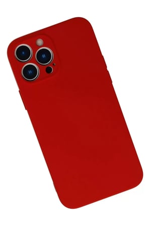Newface Apple iPhone 13 Pro Kılıf Nano içi Kadife Silikon - Kırmızı