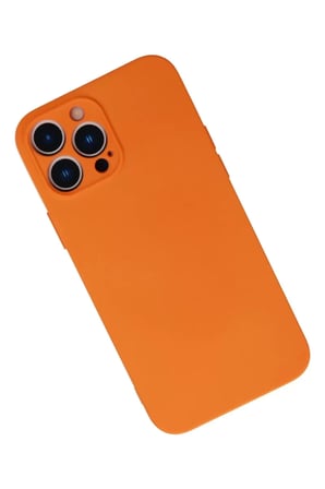 Newface Apple iPhone 13 Pro Max Kılıf Nano içi Kadife Silikon - Turuncu