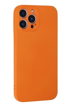 Newface Apple iPhone 13 Pro Max Kılıf Nano içi Kadife Silikon - Turuncu