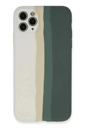 Newface Apple iPhone 11 Pro Kılıf Ebruli Lansman Silikon - Beyaz-Gri