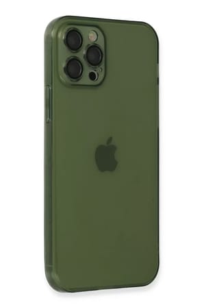 Newface Apple iPhone 12 Pro Max Kılıf Fly Lens Silikon - Yeşil