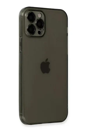Newface Apple iPhone 12 Pro Max Kılıf Fly Lens Silikon - Siyah